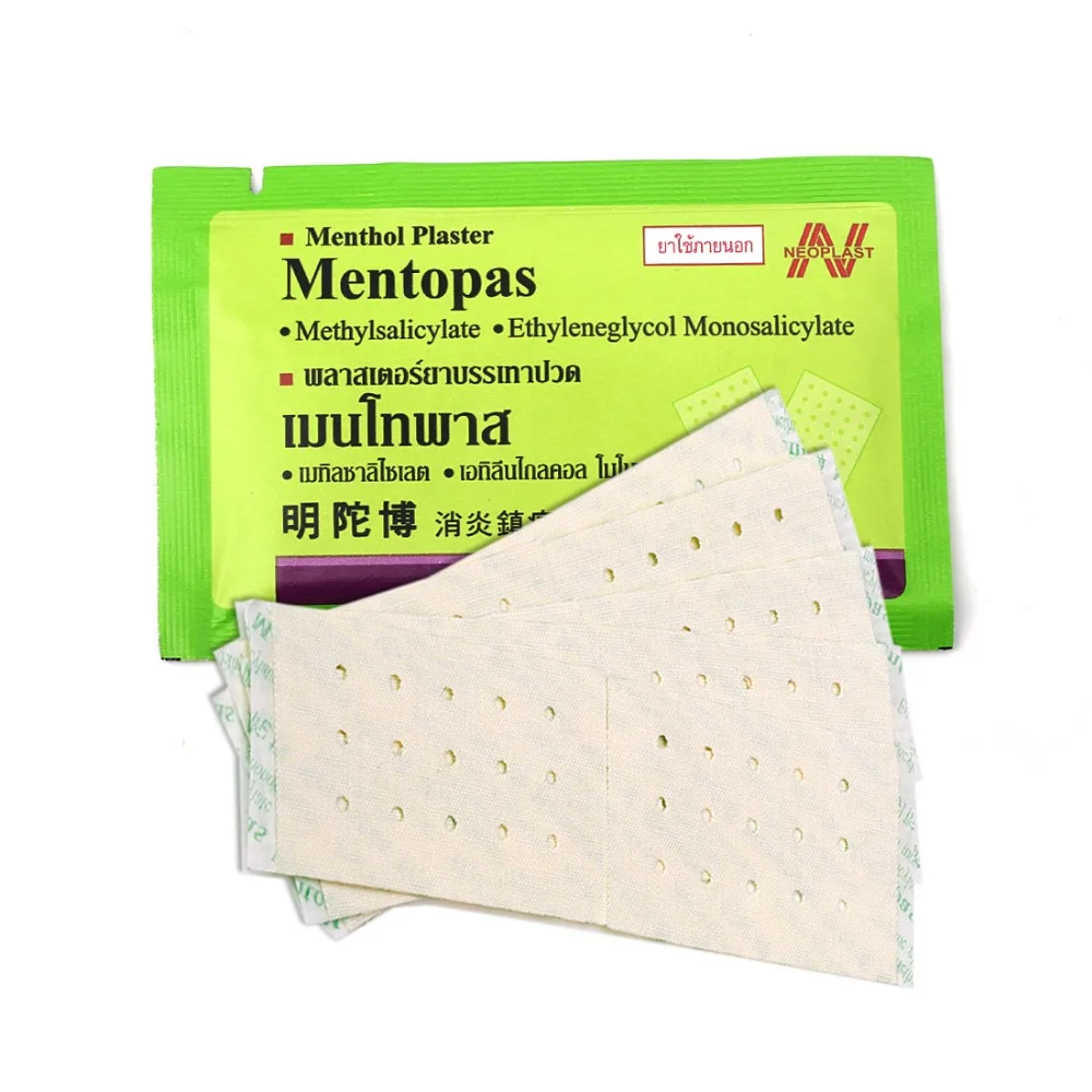 

200pcs/ 20 Bags Thailand Mentopas Inflammatory Pain Relief Plaster for Muscle Aches Pain /Relief Muscular Fatigue/Arthritis