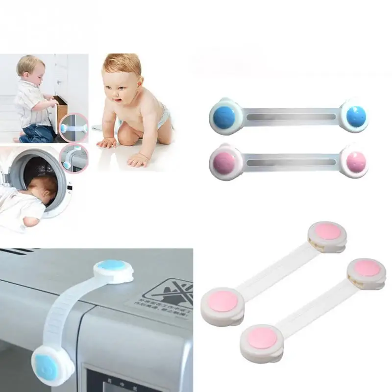 

Multi-function Double Button Super Strong Drawer Door Cabinet Cupboard Toilet Safety Locks Baby Kids Safety Care Plastic Locks