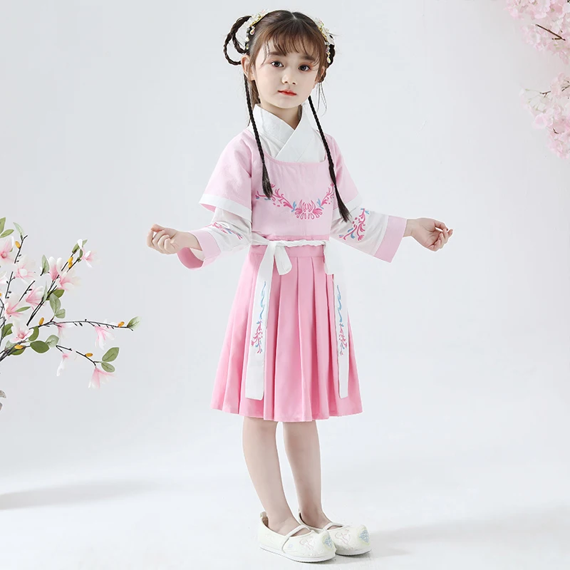 Hanfu старинный китайский костюм и традиционные девушки ханьфу китайское платье Стиль народный танец сценический костюм DQL903