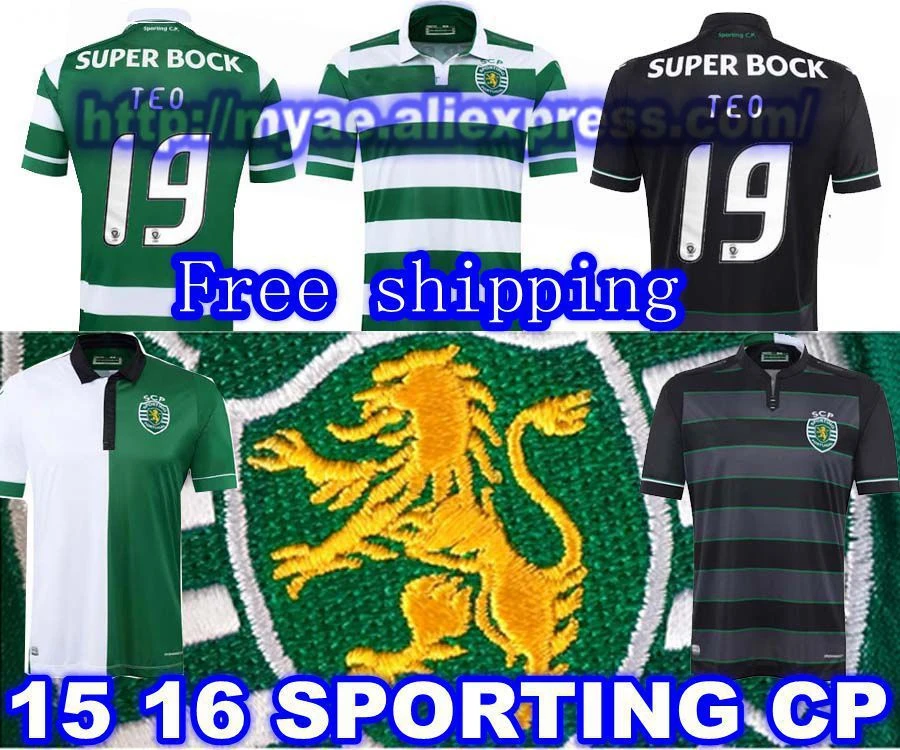 Teo 2015 2016 Sporting Clube De Portugal Home Jerseys Sporting Cp 15 16 Sporting Lisbon Shirts Montero Slimani Teo Teo Shirt Milan Shirt Xxxlshirt Textile Aliexpress