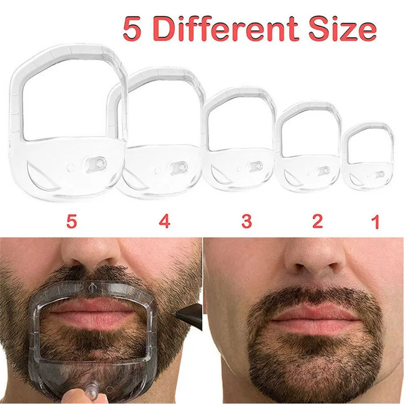 

5 Pcs/Set Beard Styling Tools Men Fashion Goatee Shaping Template Beard Shaving Convenient Face Care Modeling Tool Husband Gift