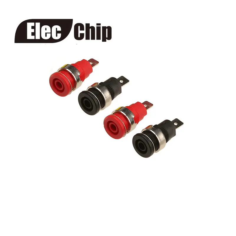 

10Pcs 4mm Nickel Plated Binding Post Banana Jack Socket Panel Mount for Safety Protection Plug Test Probe Connector