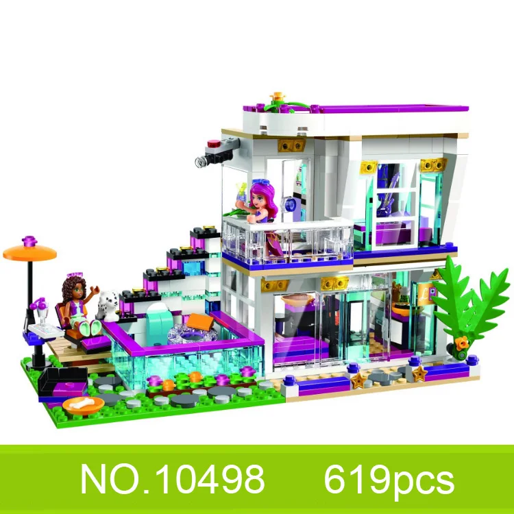 

Best Friend Girl Series Livi's Pop Star House model Building Bricks Blocks Set Bricks Toys Compatible Friends