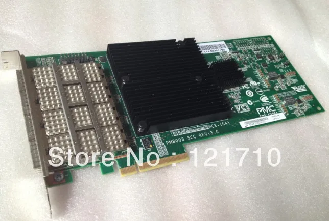 Pmc Sierra pm8003 ГТК REV 3.0 hcs-1041 111-00341 + b0 x2065a R6 HBA Медь PCIe SAS 4 Порты и разъёмы QSFP