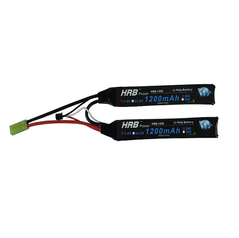 

HRB RC Lipo Battery 2S 7.4V 1200mah 25C Max 50C For RC Airsoft Gun Model Helicopter Airplane Car