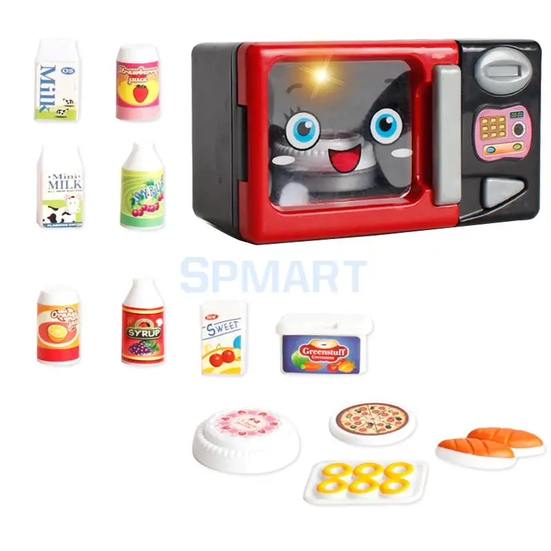 Simulation Home Appliances Toys w/ Sounds & Lights - Baby Pretend Play Kitchen Cooking Housekeeping Play Food Toy Developmental