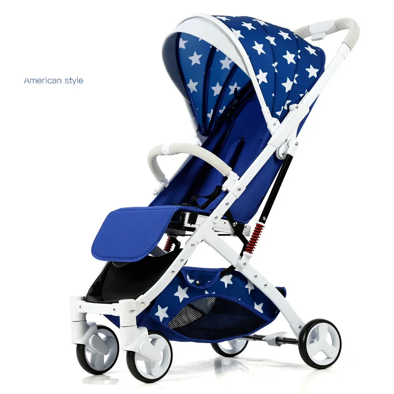 Детская коляска может сидеть на лежачем ультра-светильник, переносные складные амортизаторы, детская коляска с зонтиком - Цвет: star