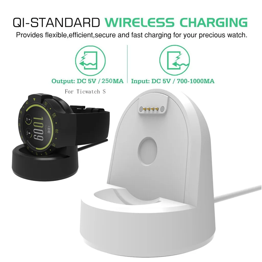 

SmartWatch Smart Watch Strap Smartband mi band Smart Watch Charging Dock Charger Compatible For Ticwatch S/E Accessories Quick