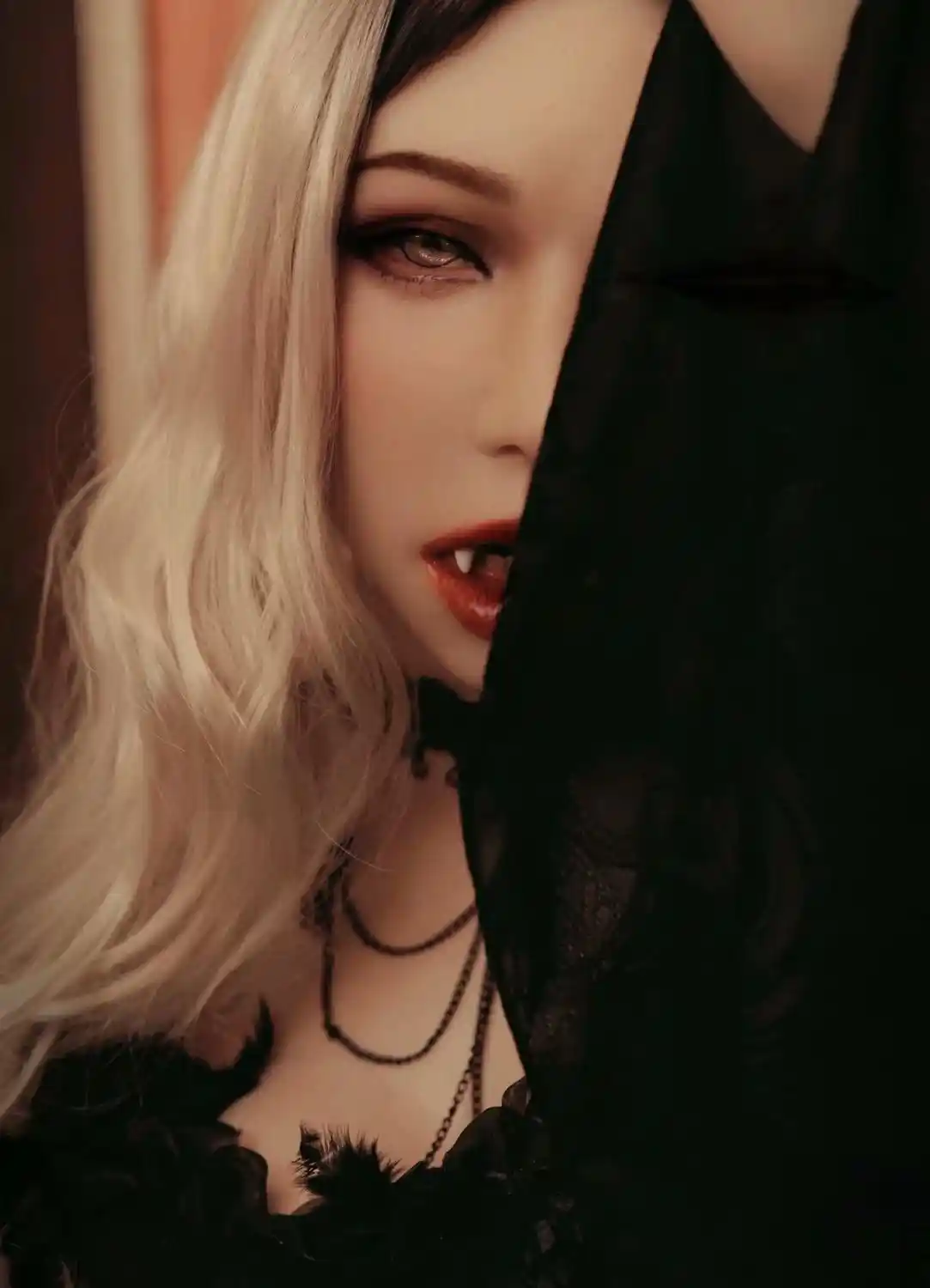 (new 46) silicone bjd doll half head kigurumi mask crossdresser