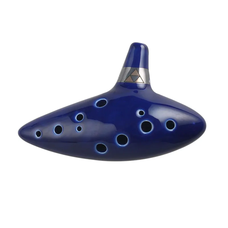 12 отверстий Ocarina Legend of Zelda Alto C флейта Occarina краны синяя Керамика/глина stl Orcarina