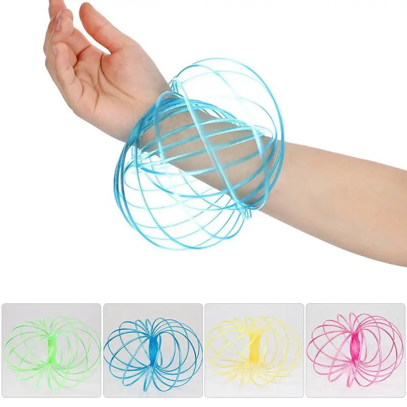 BaoChenYi  Magic Flowtoys Random Color Flowring Toys Spring Flowtoys Anti Stress Flow Rings Toys For Christmas Gift