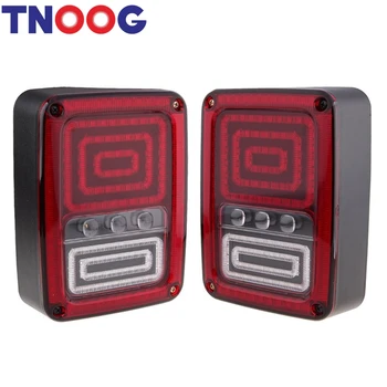 

TNOOG Smoke Lens Red LED Tail Light Assembly w/ Turn Signal & Back Up For Jeep Wrangler JK JKU 2007-2017