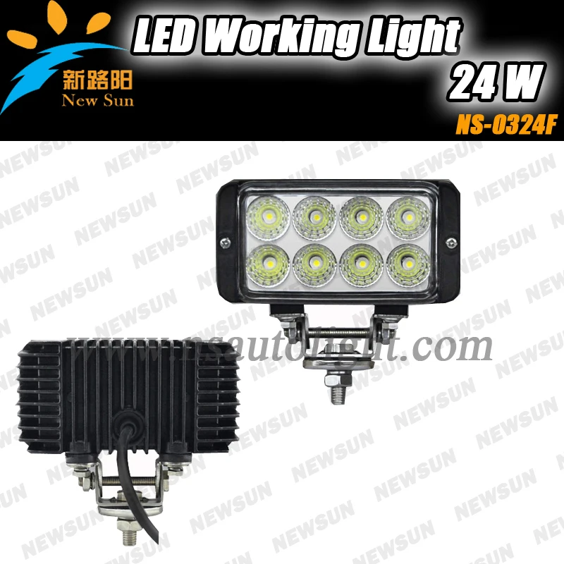 

Auto accessories IP68 led lights for marine truck atv offraod 8*3w high intensity 4.5'' 24W led working headlights running light