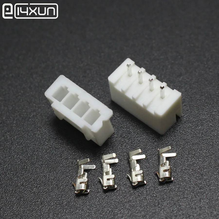 

300sets 2.54mm 4Pin Electronic Terminal Connector Kit XH2.54 4P Straight Needle Plug + Jack +Terminals Adaptor for Car ect