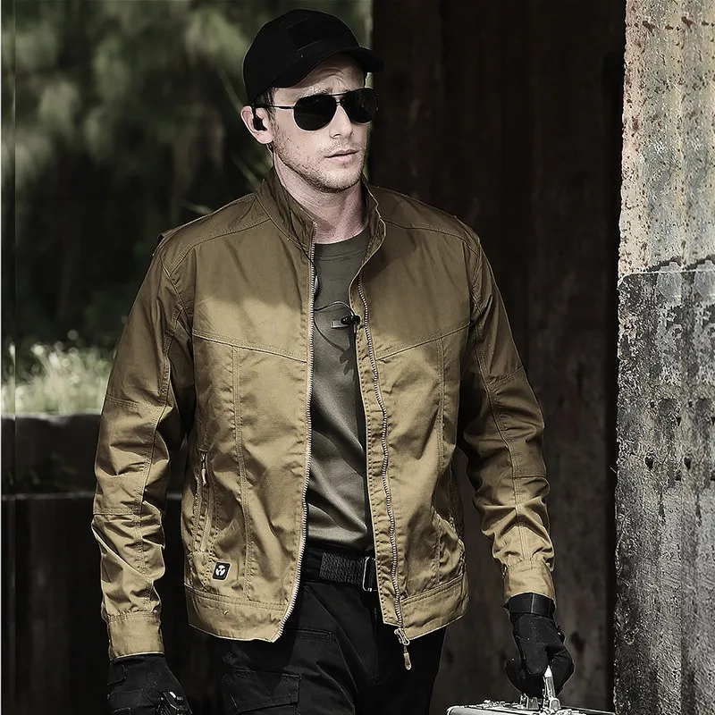 

Men Autumn Field Bomber Tactical Jacket Slim Pilot Coat Military Army Clothing Casual Coat for Men Casaco Masculino Veste Homme