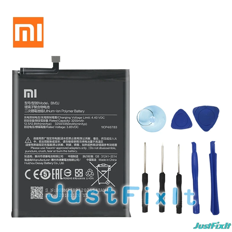 

BM3J Xiao Mi Original Phone Battery For XiaoMi 8 Lite MI8 Lite High Capacity Polymer Replacement Battery 3350mAh With Free Tools