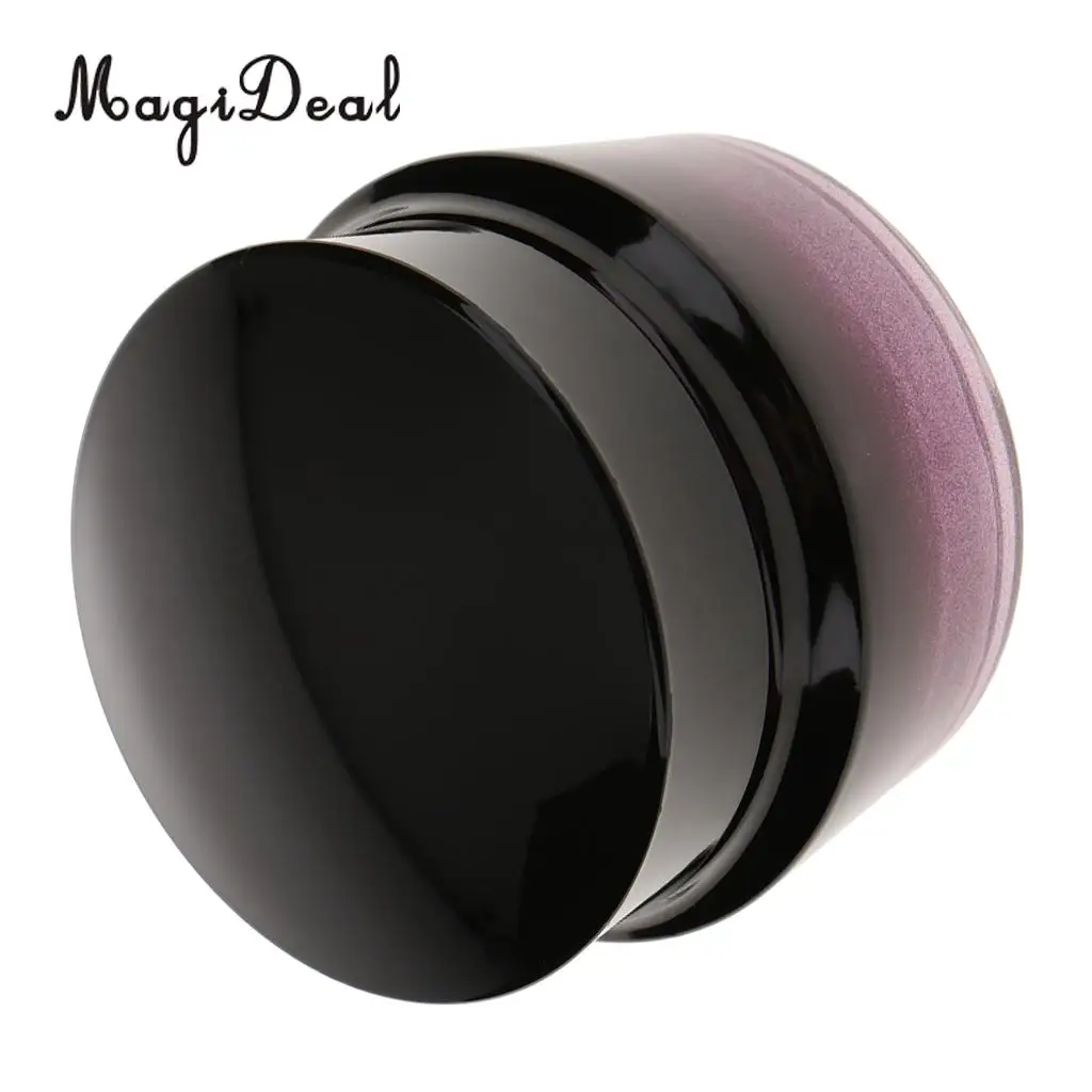 30g/50g Purple Glass Refillable Cosmetic Jars Empty Face Cream Lip Balm Storage Container Pot Bottle With Black Lids