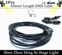 Free Shipping 5 Meters length 3-PIN XRL DMX signal line, LED PAR stage lights dmx cable dj equipment