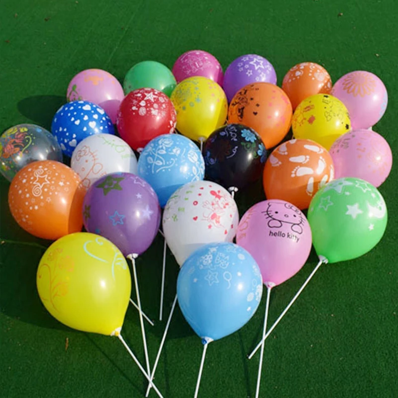 100Pcs/Lot 12 Inch Pearl Latex Balloon Printing Picture Inflatable