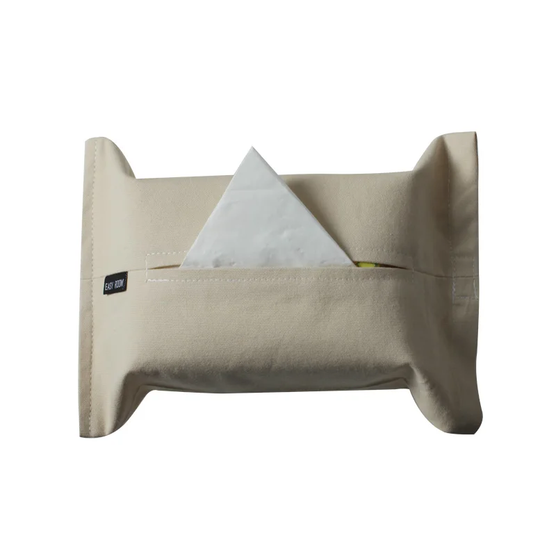 beige Симпатичная чистая хлопковая ткань коробка для домашнего офиса - Цвет: beige