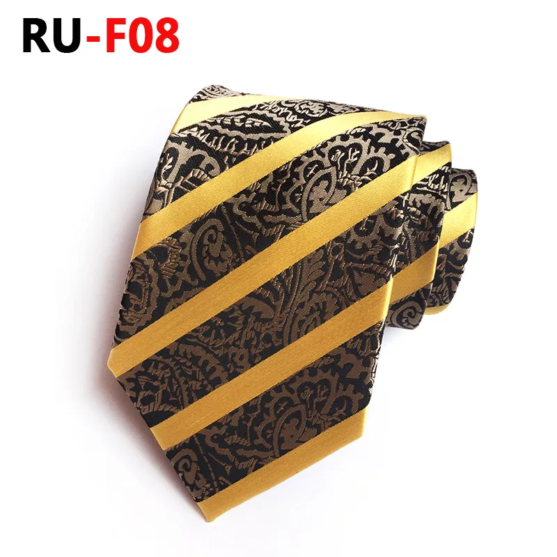 RU-F08 67 цветов, шелковый галстук для мужчин, жаккардовый, 8 см, Модный Цветочный галстук, деловой галстук для свадебной вечеринки, галстук, подарок для Него - Цвет: RU-F08