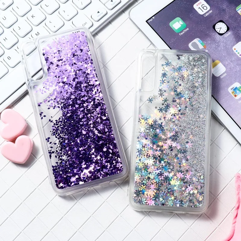 

Phone Case For Samsung A50 M10 M20 M30 Silicone Quicksand Glitter Bling Back Cover For Galaxy A10 A20 J6 2018 A40 A70 Cases