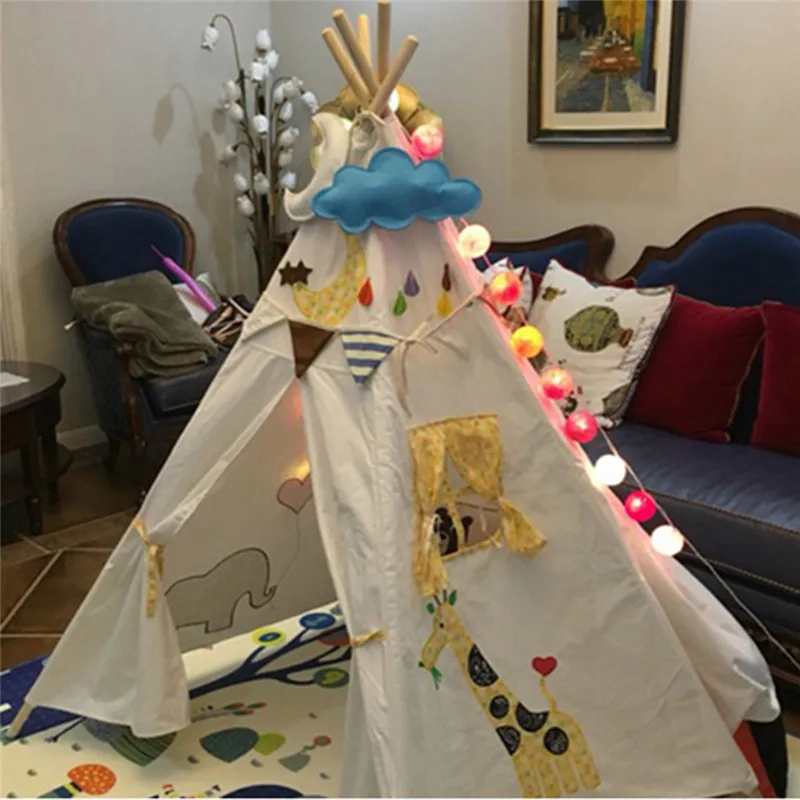 Kids Play Tent Decoration Tent Props Toy Raining Clouds Water Drop/Star Moon Baby Bed Room ...