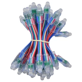 

300pcs DC 5V 12mm F8 RGB LED Pixel Module Light IP68 waterproof RGB LED String 50pcs per string