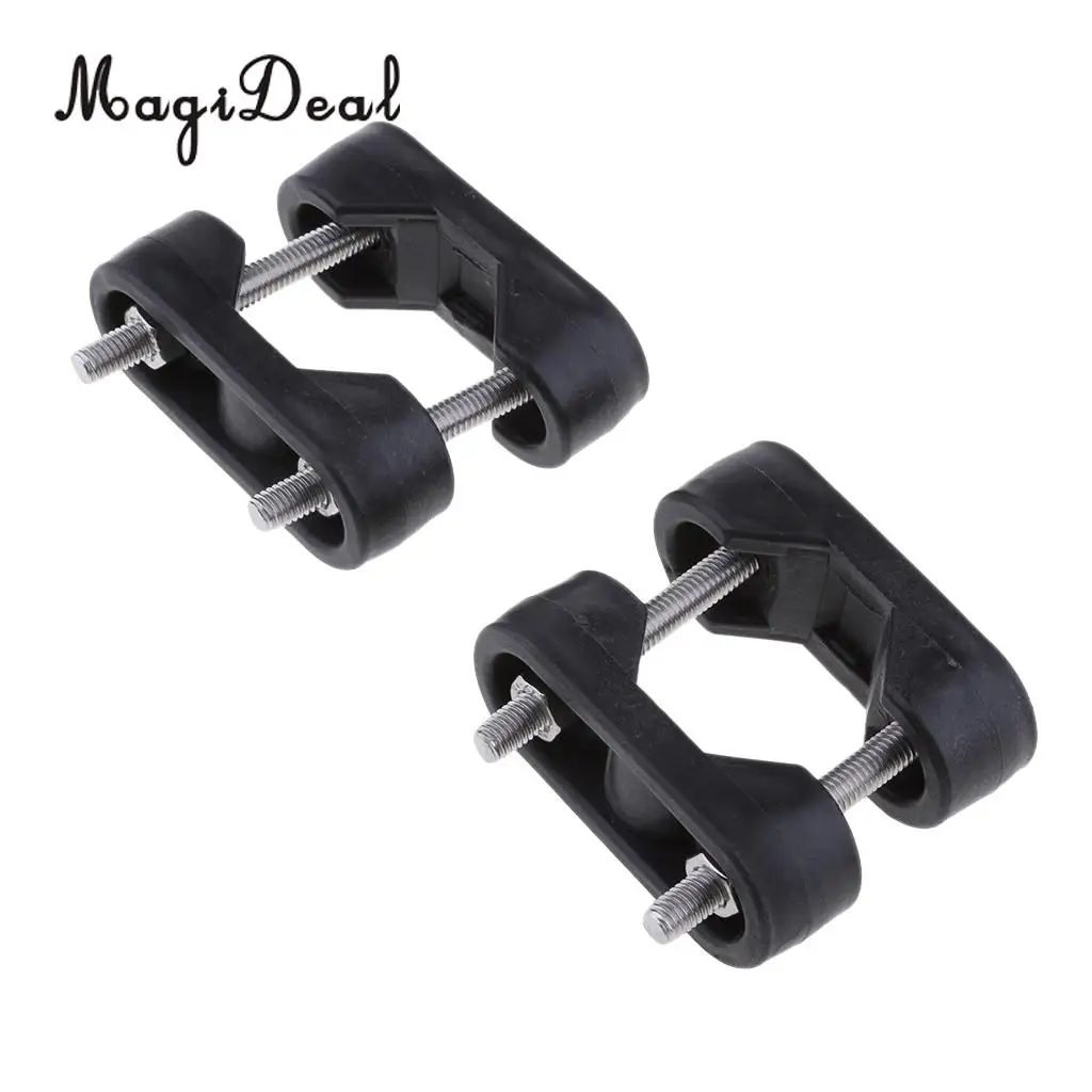 MagiDeal 2Pcs Nylon Marine Boat Nylon Rail Mount Bracket Fits for 7/8' to 1' Tube Kayak Canoe Boat Dinghy Yacht Accessories