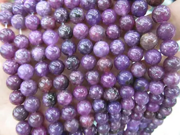 

2strands 6-10mm African Violet Quartz - Round ball Colored Quartz beads, Semi Precious Gemstone Beads purple red necklace