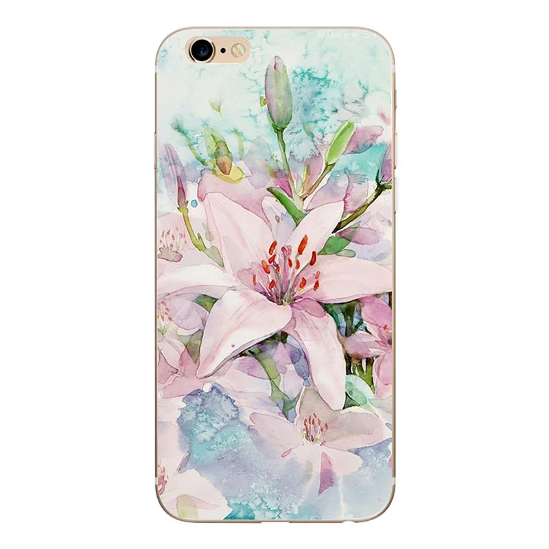 Soft Phone Cases For iPhone 7 5 5s SE 6 6s New Flower (2)