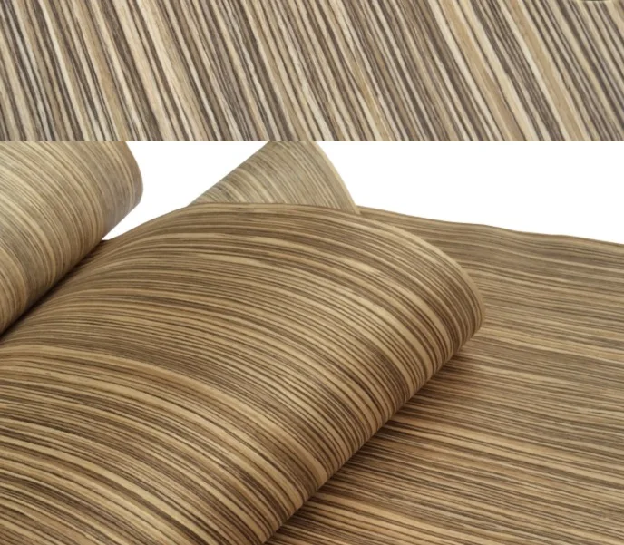 

L:2.5Meters Width:60cm Thickness:0.25mm Technology Zebra Stripe Wood Veneer (back Non Woven Fabric)
