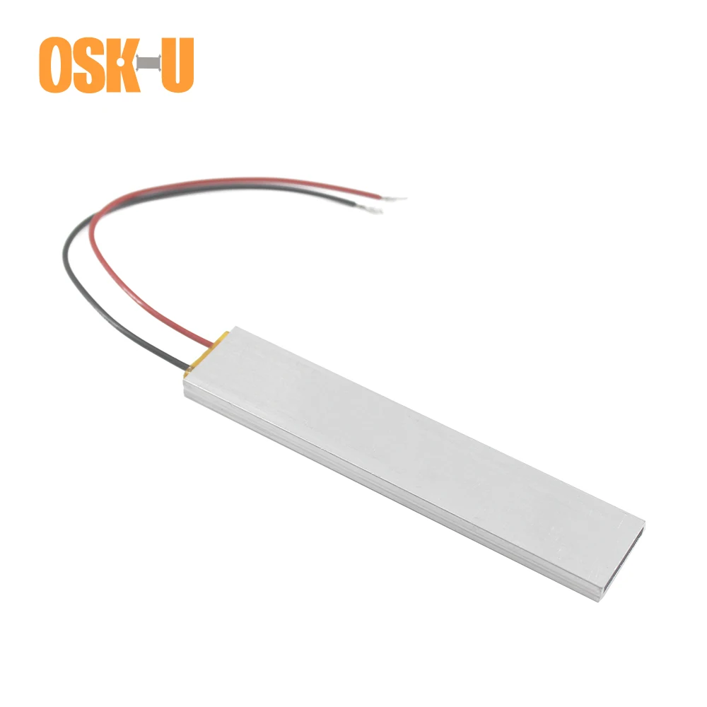 

OSKIU PTC Heating Element 220V 100x20x5mm 270 Celsius Degree Constant Temperature PTC Heater Plate Aluminium Cover