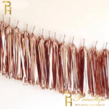 Rose Gold Wedding Decoration Foil Tissue Paper Tassel Garland Birthday Decoration Party Baby Shower Slinger Party Supplies Paper