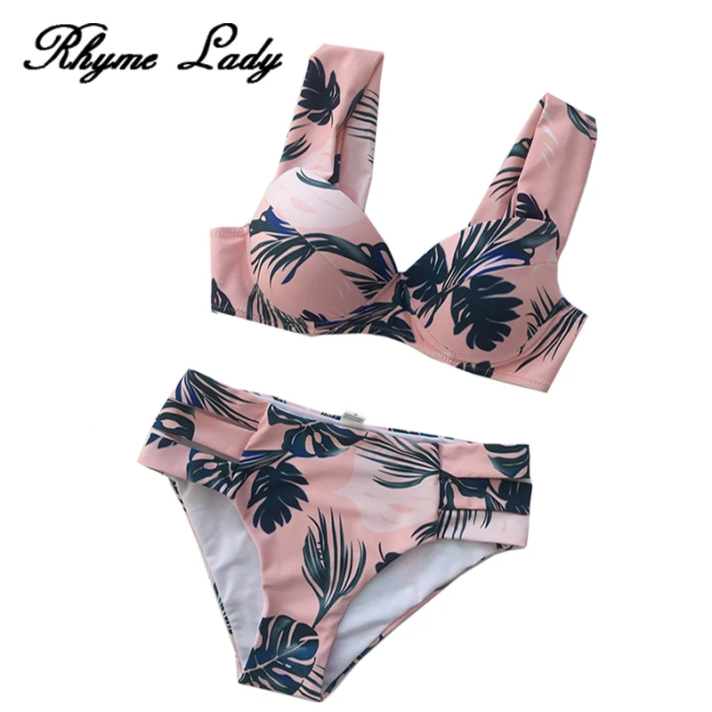 Rhyme Lady 2018 Bikinis Set Women Halter Spaghetti Strap Bathing Suit