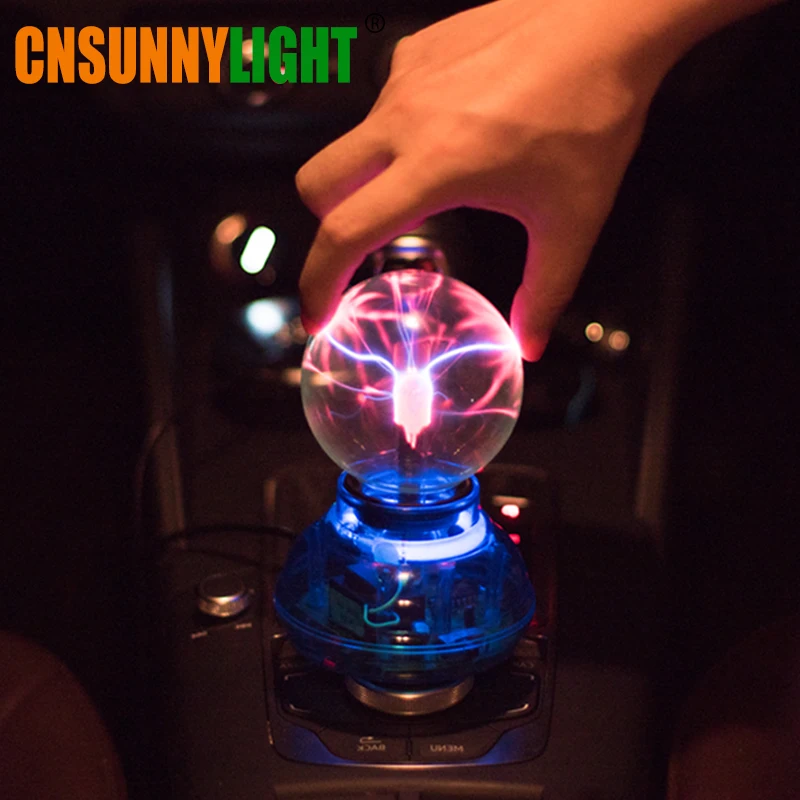 CNSUNNYLIGHT автомобильный музыкальный звуковой контроль светодиодный USB плазменный шар Электростатическая лампа украшение атмосфера DJ огни вечерние волшебное освещение