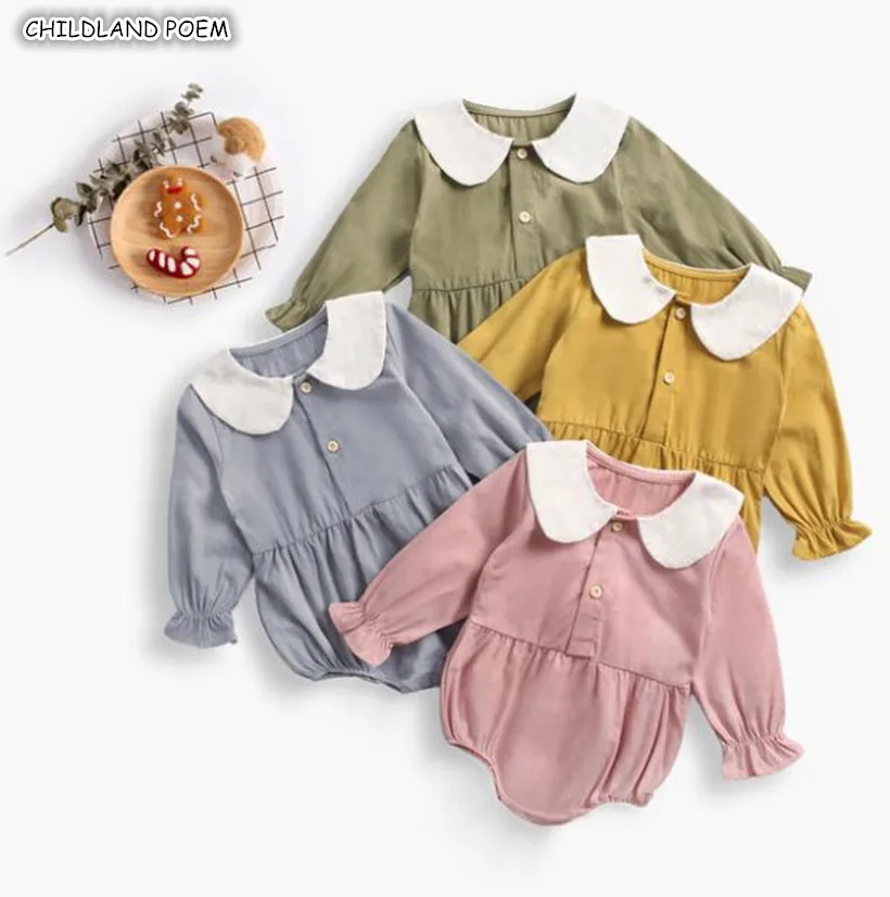 

Newborn Baby Rompers 2019 Spring Baby Clothes Long Sleeve Baby Girl Romper Toddler Infant Baby Jumpsuit For Girls Boys Romper