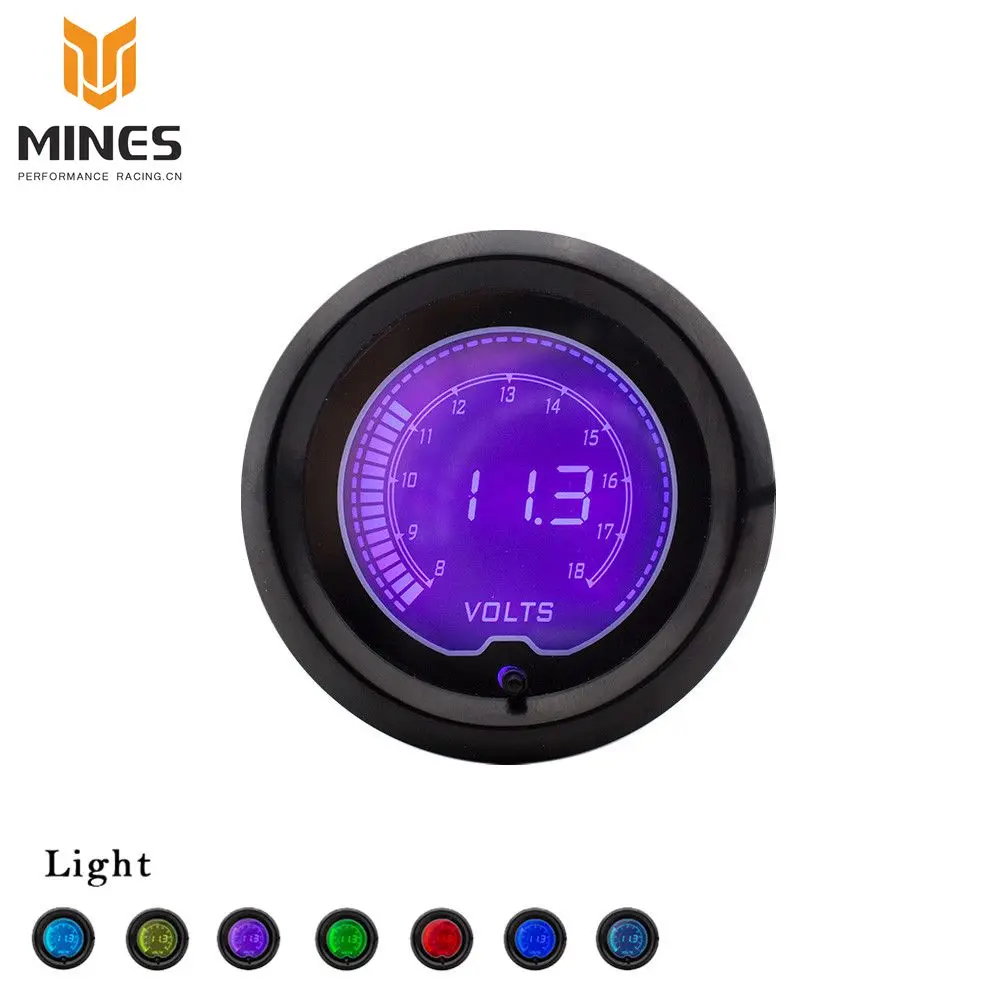 

CNSPEED 2"52mm EVO LCD Volt -12V Volt Gauge Volt meter Voltage car meter racing gauge ms100114