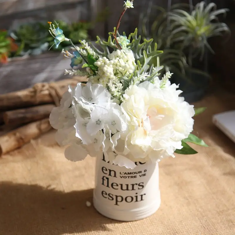

33cm Peony Hydrangea Flower Artificial Wedding Bridal Bouquet Decoration Birthday Party Decoration Home Garden Party Decoration