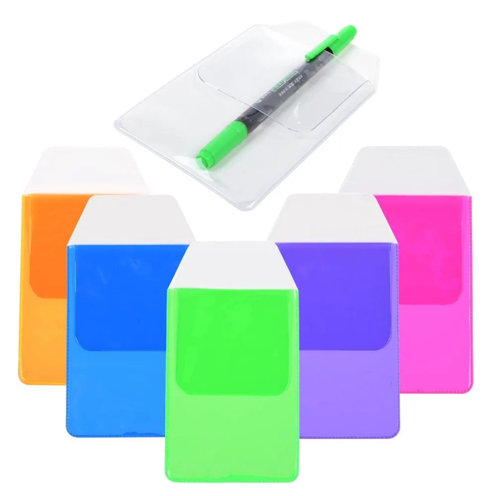 

Assorted Colors Pocket Protector for Pen Leaks (Blue#light green#Hot pink#Purple#Orange#Clear)