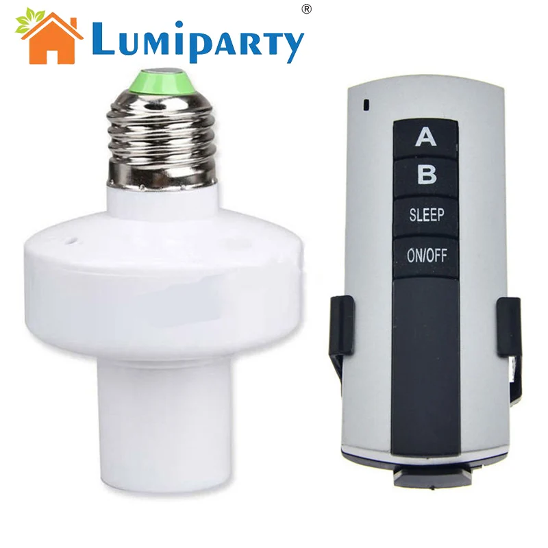 LumiParty E27 держатель лампы конвертеры винты беспроводной пульт дистанционного
