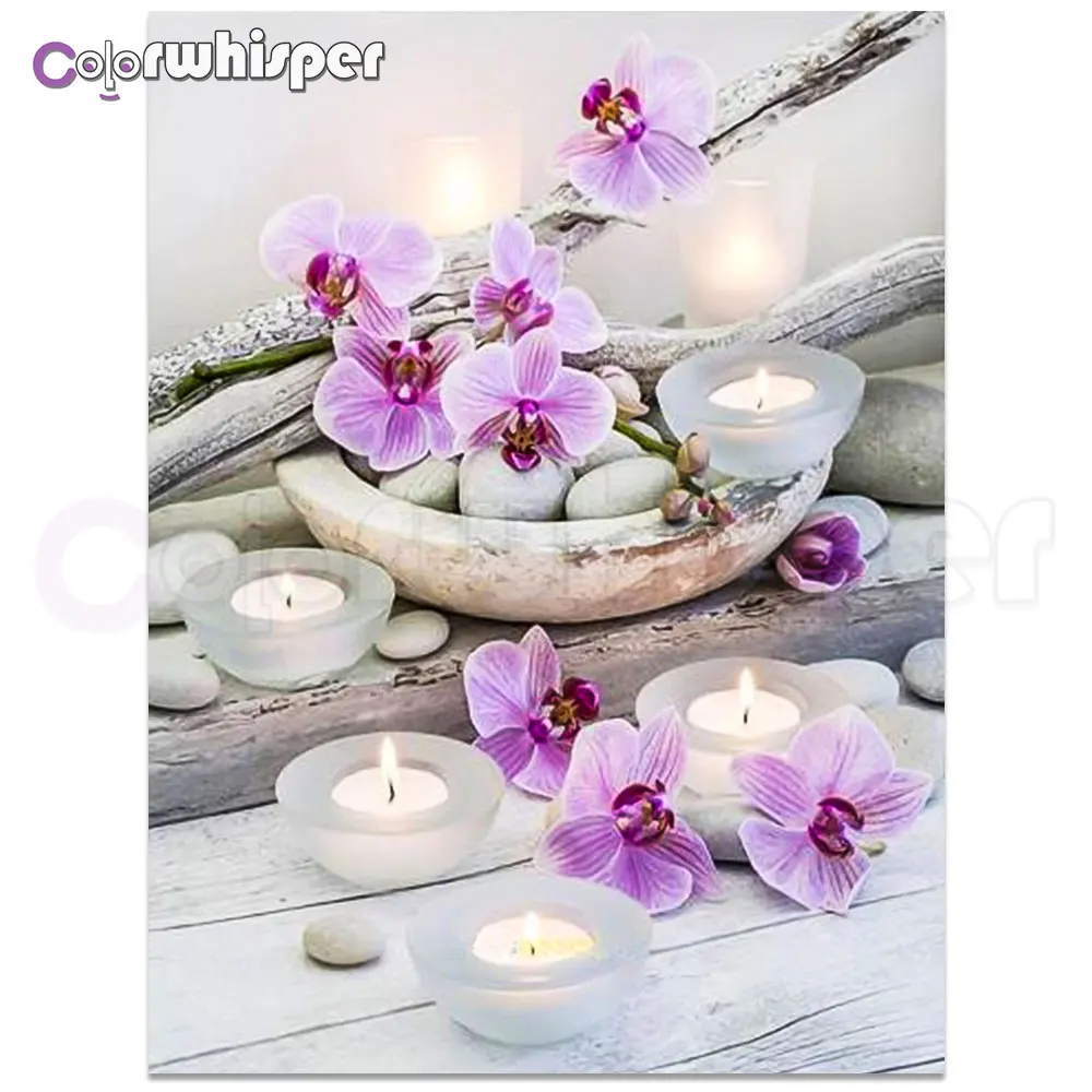

Diamond Painting 5D Full Square/Round Zen Orchid Faith Art Picture Daimond Painting Mosaic Rhinestone Embroidery Painting 914DP