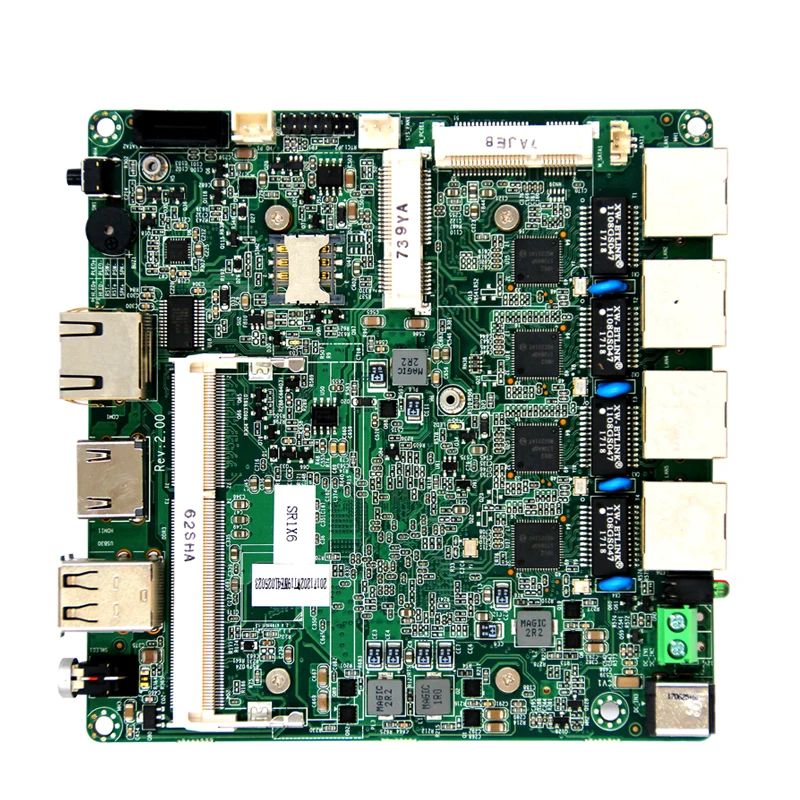 Нано 12*12 см ПК плата с E3845/J1900/J1800 RAM слот 4 * Lan порт 1 Mini PCIe USB2.0/1 USB3.0 Поддержка порта