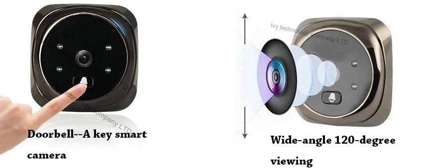 3-дюймовый ЖК-дисплей цифровой градусов глазок устройство для просмотра фото двери Камера магический глазок дверной глазок Камера цветная инфракрасная камера
