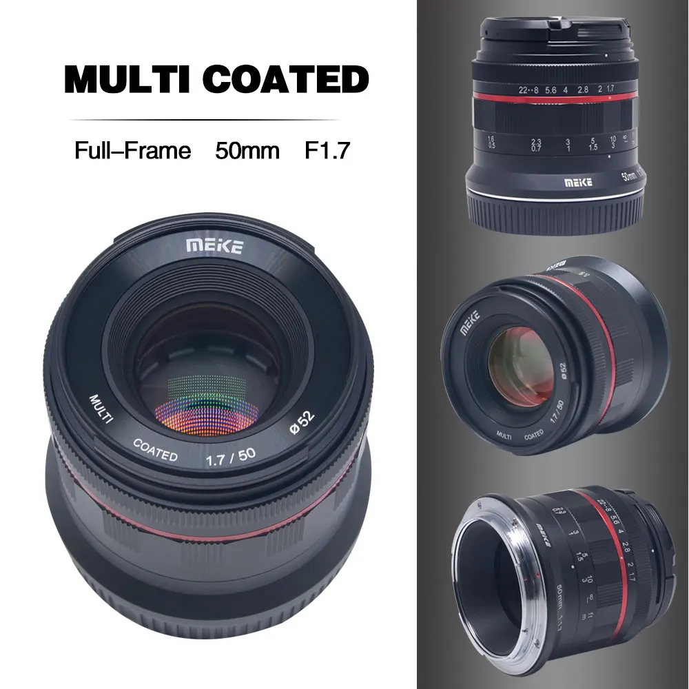 Meike 50 мм f/1,7 объектив с большой апертурой ручной фокусировки для Canon EOS RF mount беззеркальных камер с полной рамкой