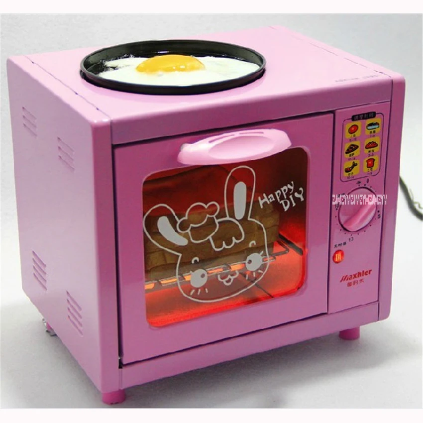 MSL-1028,, электрическая мини-печь с таймером для завтрака, 12.5л, многофункциональная мини-печь для семьи, 220 В/50 Гц, розовая