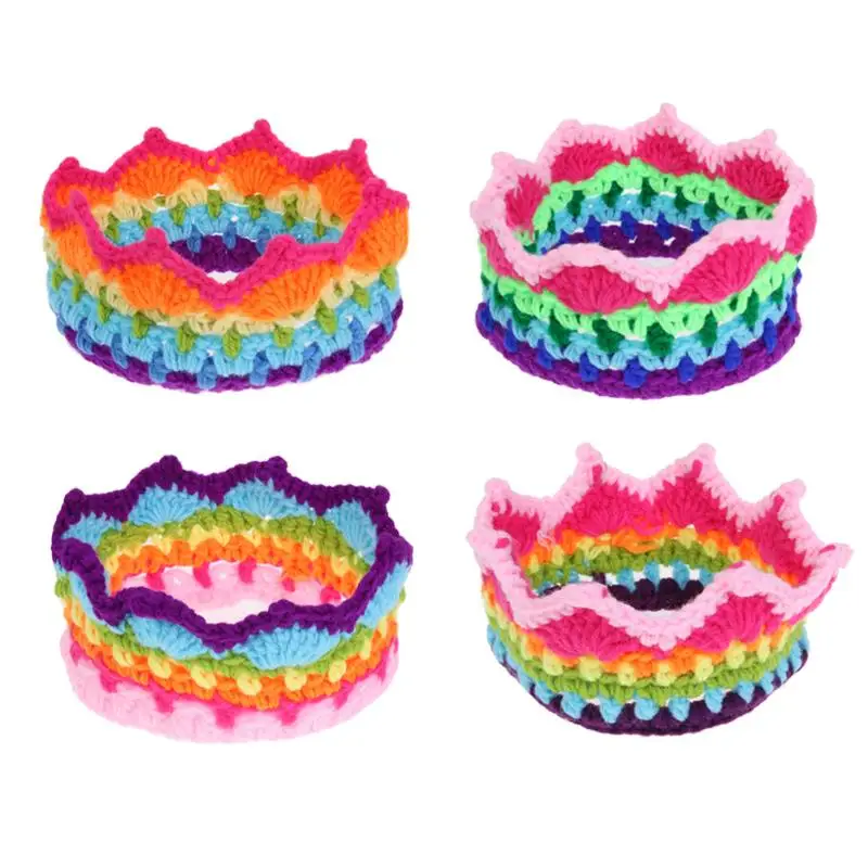 

Baby Headband Crown Shape Hand-Woven Colorful Hair Band Headbands Fashion Newborn Infant Baby Clothing Accessory