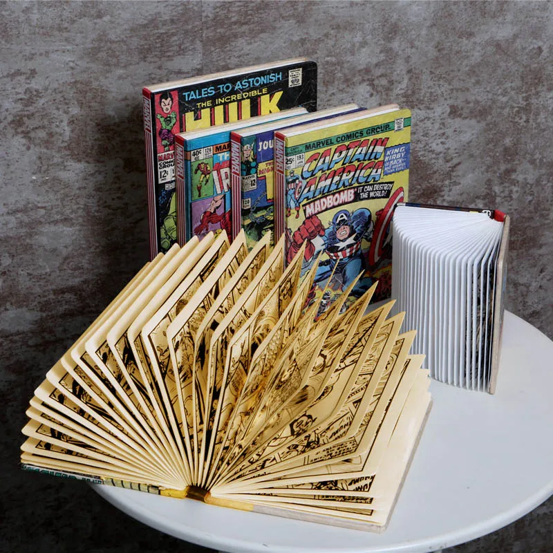  Novelty Night Light Marvel Cartoon Lamp Luminaria USB Portable Folded DuPont Paper Gift Figure Iron - 33009296543