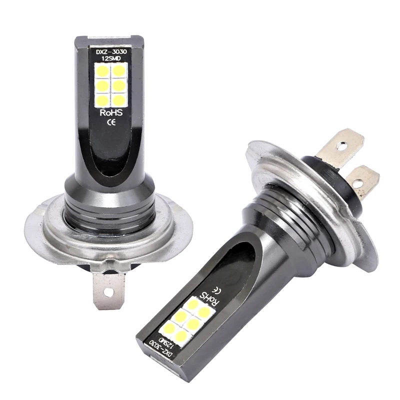 2Pcs H11 9005 9006 H1 H3 LED Lamp Super Bright Car Fog Lights 12V 6500K
