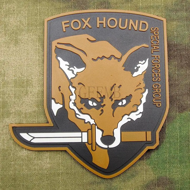 

Tan Metal Gear Solid MGS FOXHOUND SPECIAL FORCE GROUP 3D PVC patch PB1418